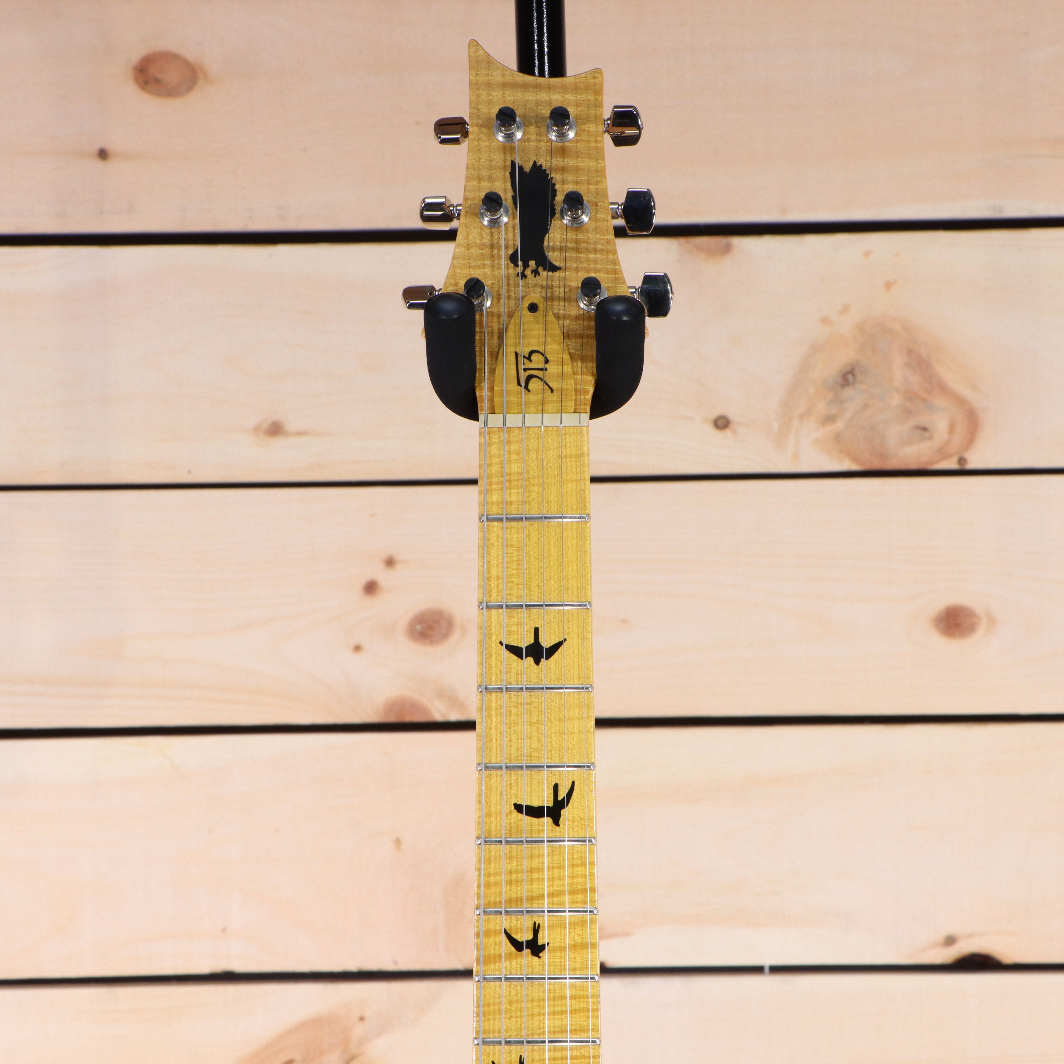 PRS Private Stock 513 electric guitar natural flame maple neck with bird inlays and eagle headstock inlay