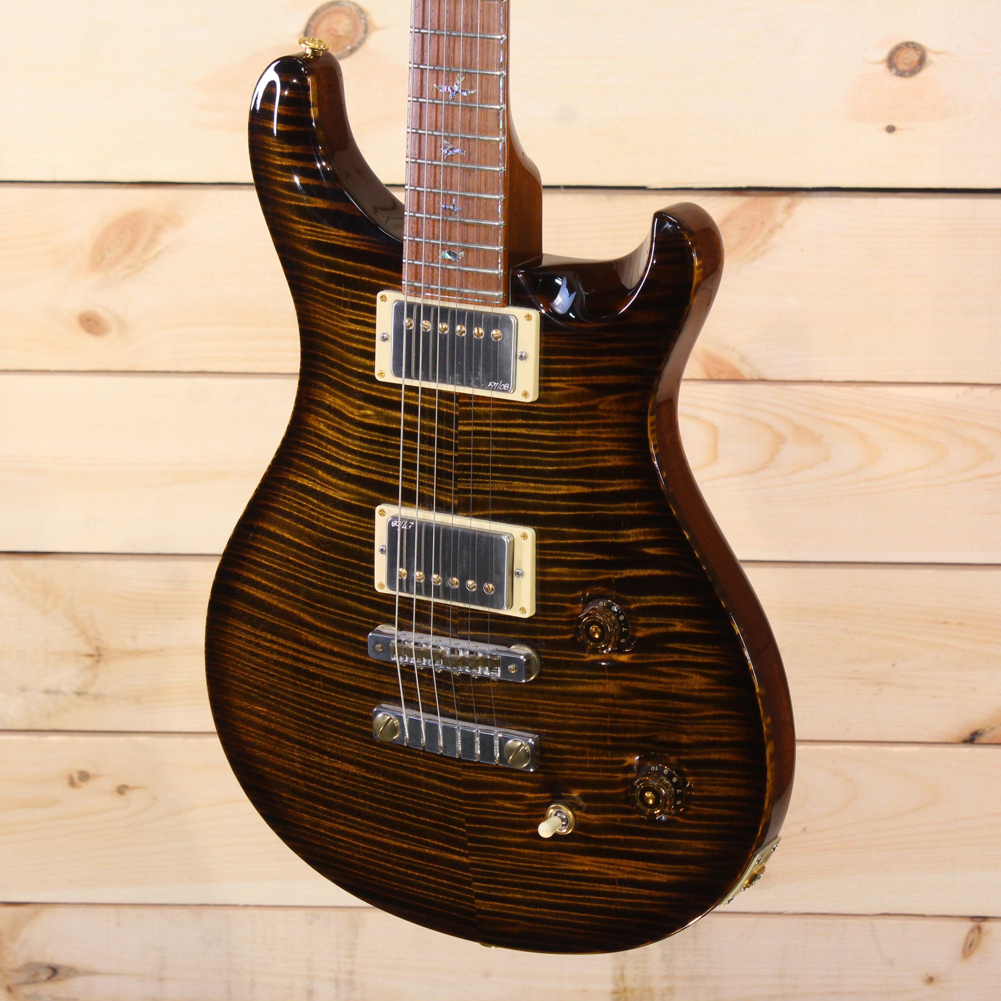 PRS Private Stock Custom 22 electric guitar flamed maple top black gold burst finish with dual humbuckers