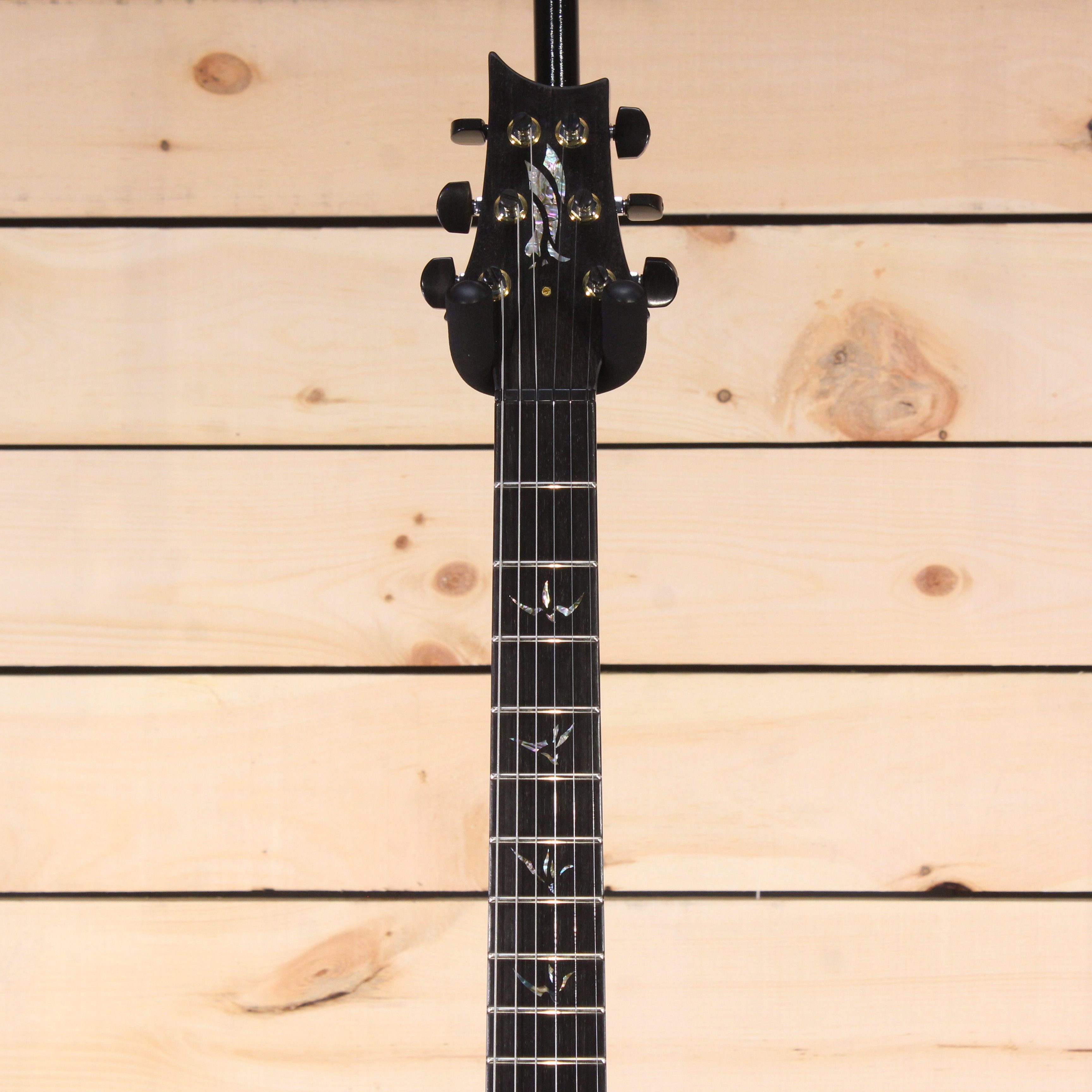 PRS Private Stock Custom 24 electric guitar black with abalone bird inlays and ebony fretboard