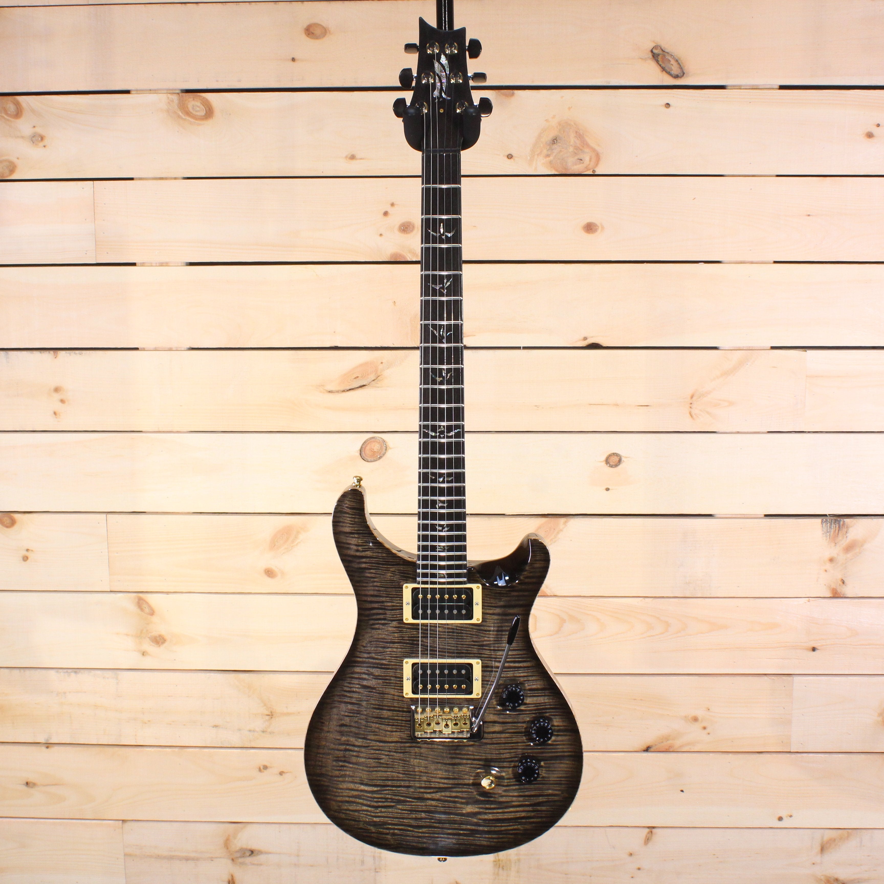 PRS Private Stock Custom 24 electric guitar charcoal burst flamed maple top with gold hardware humbuckers