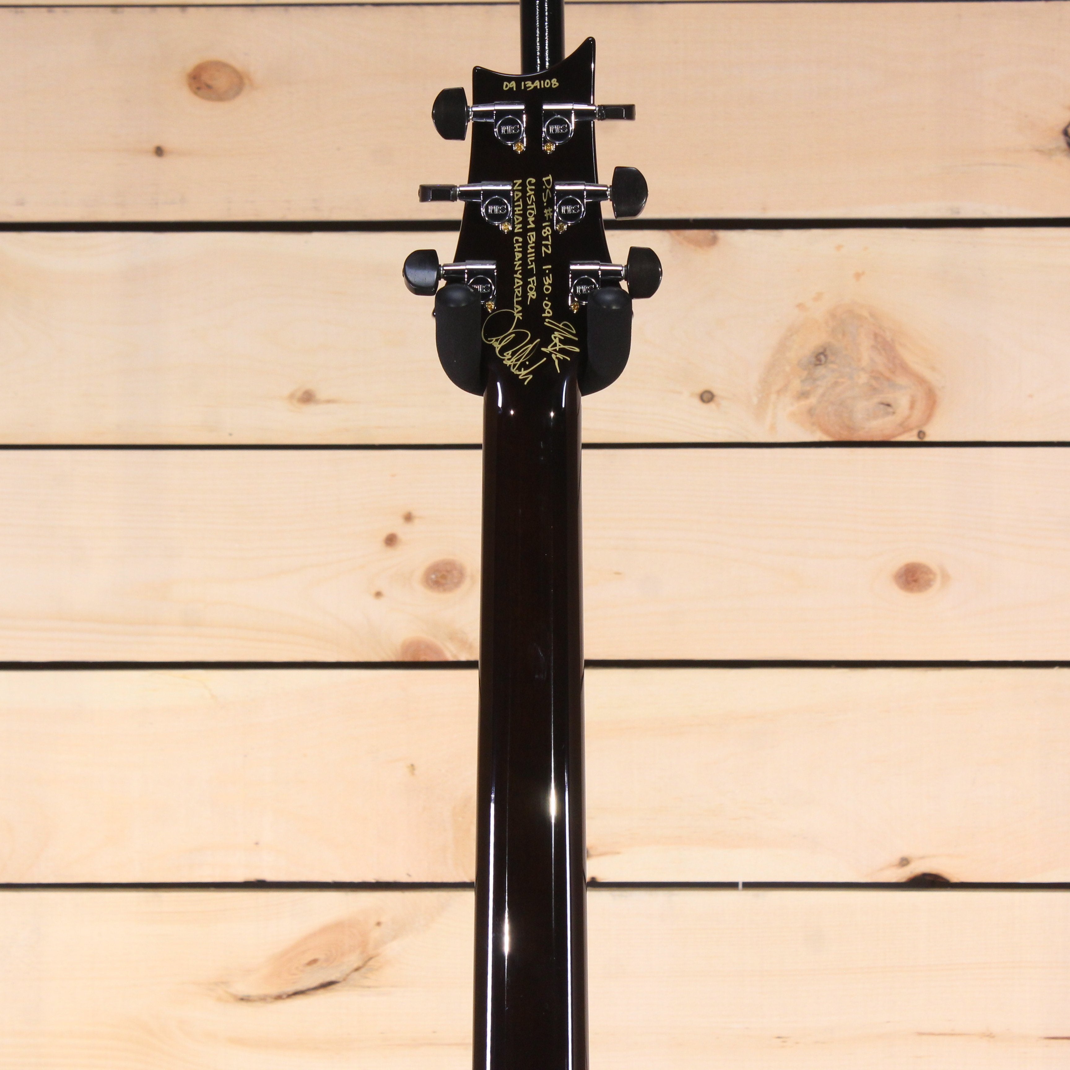 PRS Private Stock Custom 24 electric guitar black gloss finish with custom built headstock and chrome tuners