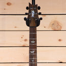 PRS Private Stock Custom 24 electric guitar PS#02827 headstock with abalone bird inlays and ebony fretboard
