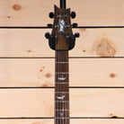 PRS Private Stock Custom 24 electric guitar PS#02827 headstock with abalone bird inlays and ebony fretboard