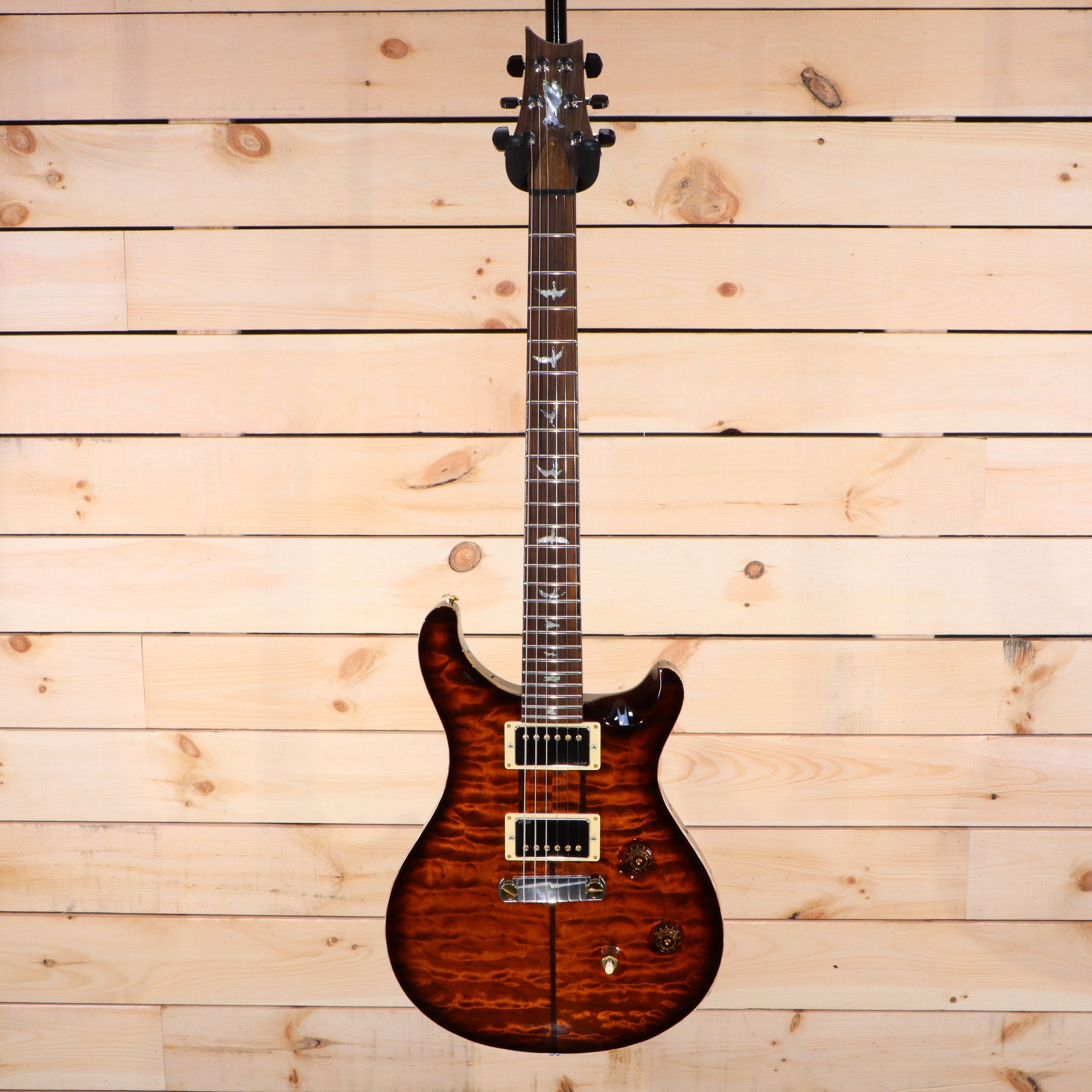 PRS Private Stock Custom 24 electric guitar quilted maple top tobacco sunburst burst finish with dual humbuckers