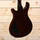 PRS Private Stock Custom 22 electric guitar back view dark cherry finish with black control cavity cover and gold hardware