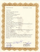 PRS Private Stock Custom 22 semi-hollow certificate of authenticity serial 12-192679 signed by Paul Reed Smith