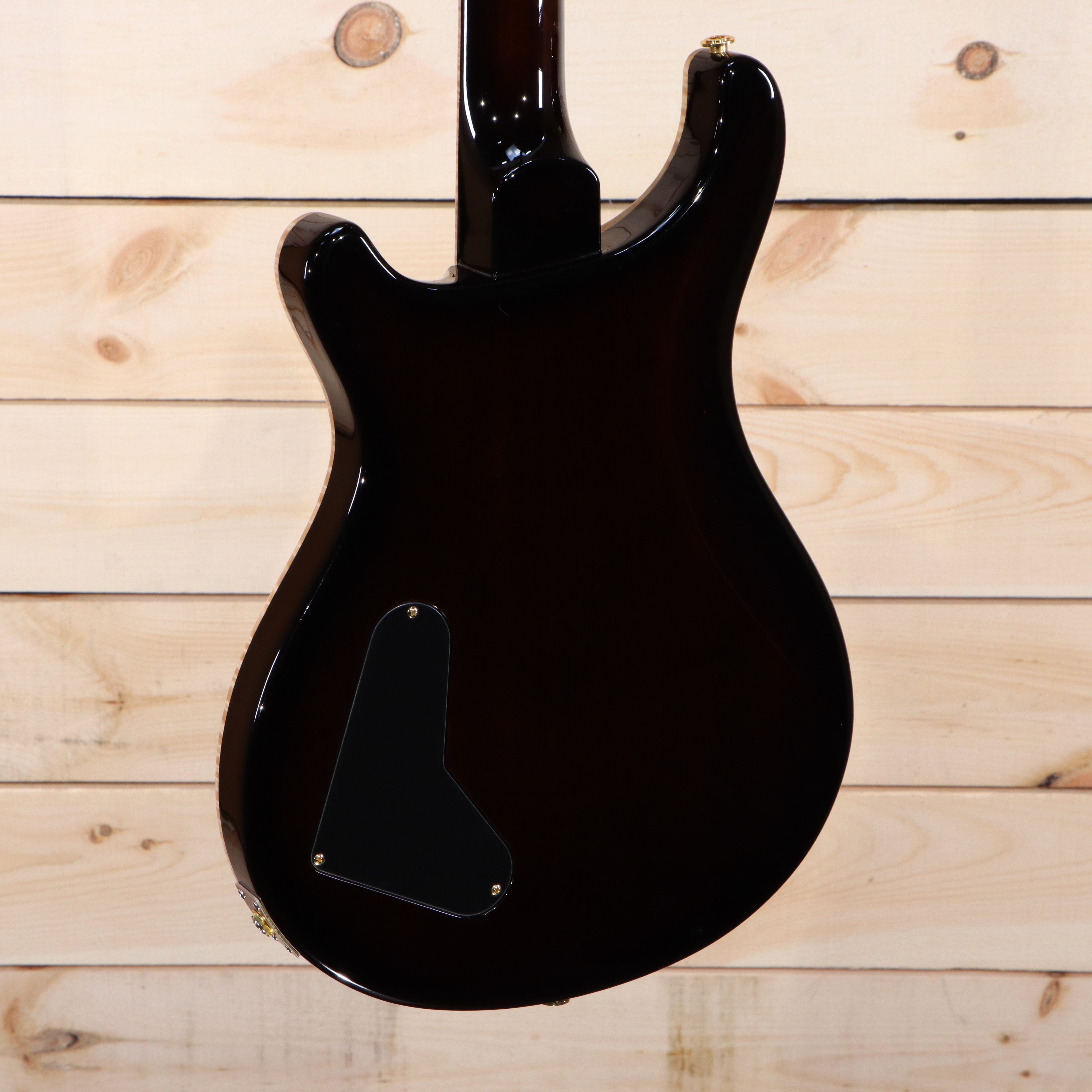 PRS Private Stock Signature PS#4451 electric guitar black finish back view with gold hardware cavity cover