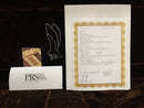 PRS Private Stock Signature PS#4451 certificate of authenticity with eagle inlay template and leather case documentation