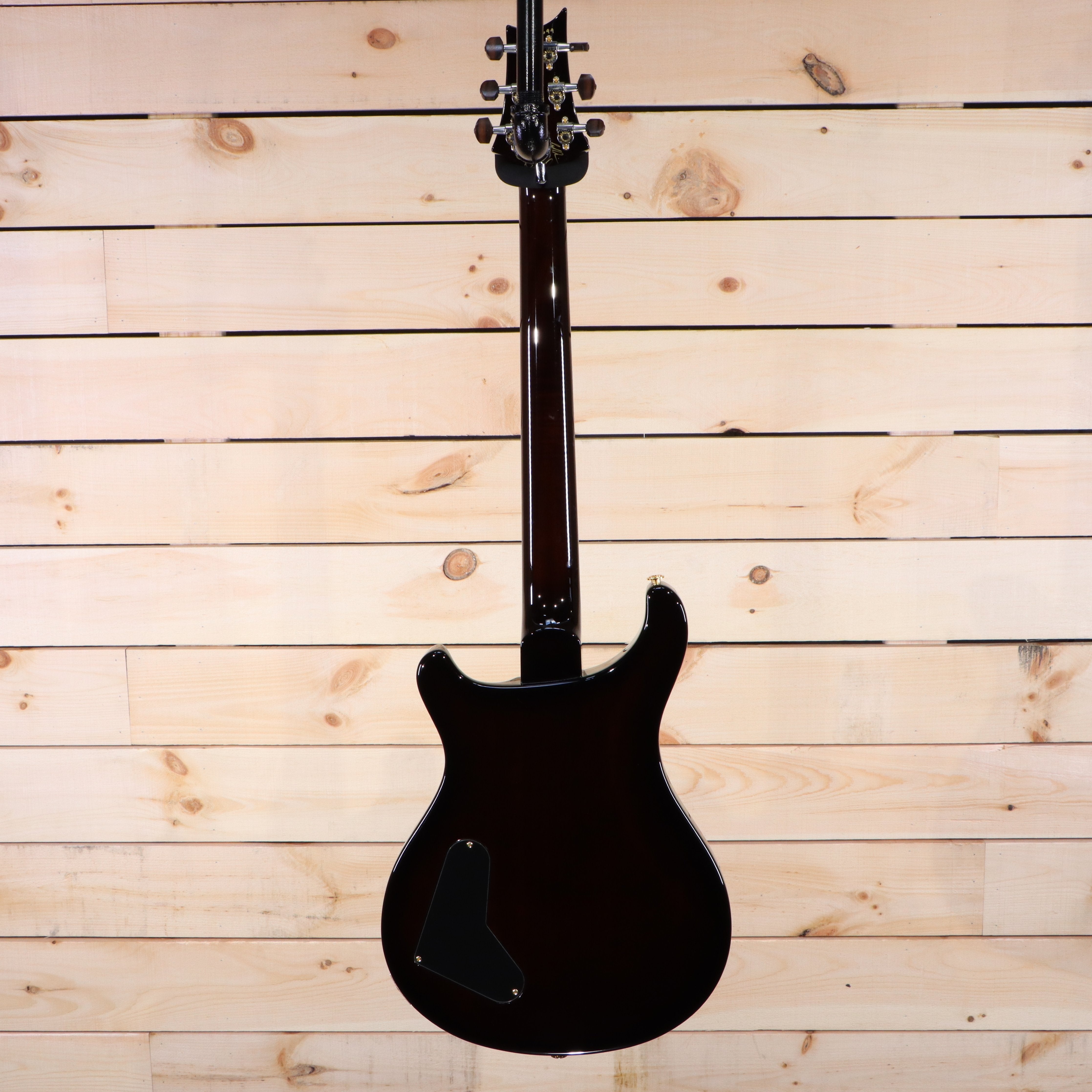 PRS Private Stock Signature PS#4451 electric guitar black finish back view with gold hardware cavity cover