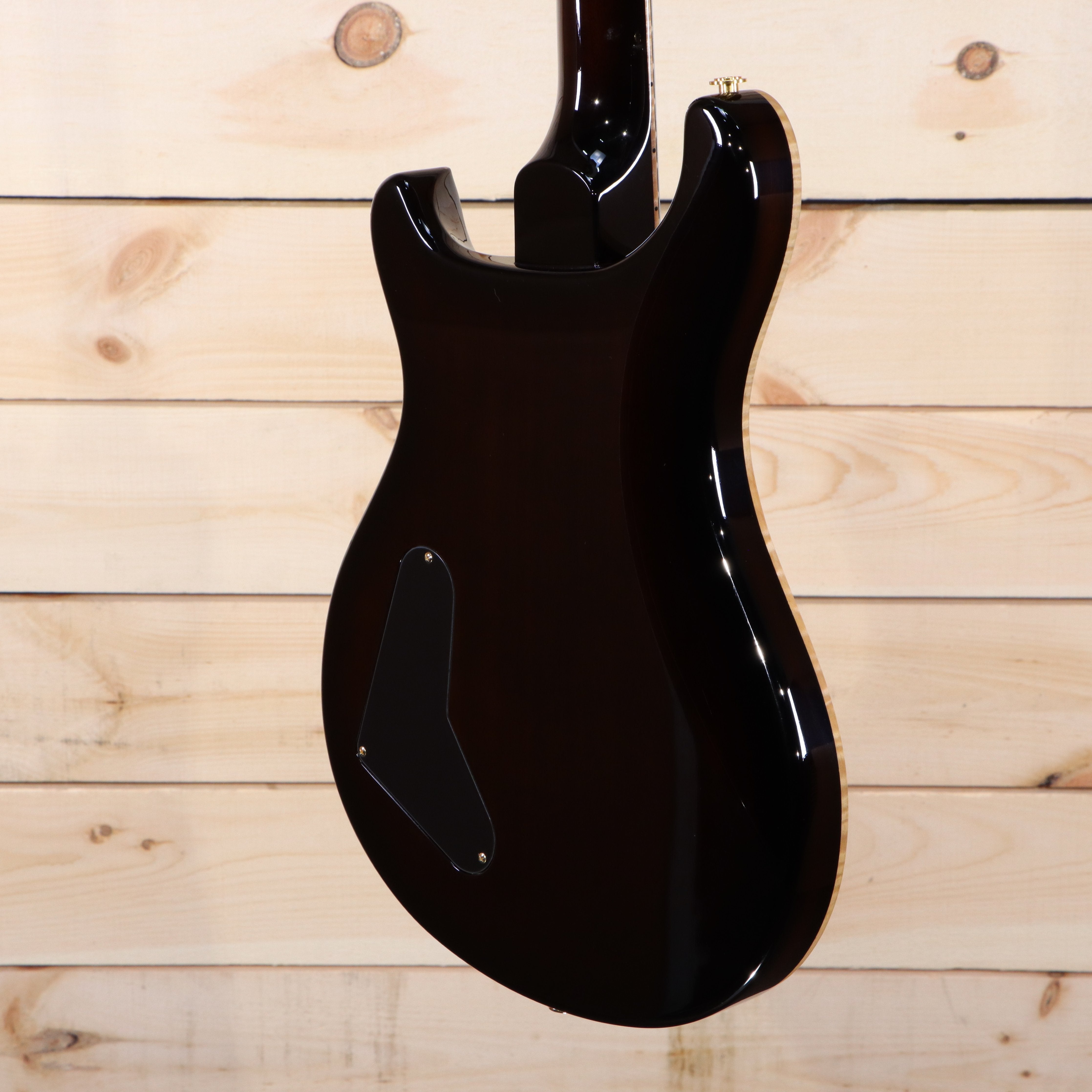 PRS Private Stock Signature PS#4451 electric guitar black finish back view with cavity cover and gold hardware