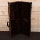 PRS Singlecut electric guitar hardshell case brown with gold hardware and eagle logo interior lining