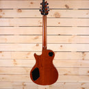 PRS Singlecut electric guitar back view flamed maple body natural finish with black control cavity covers
