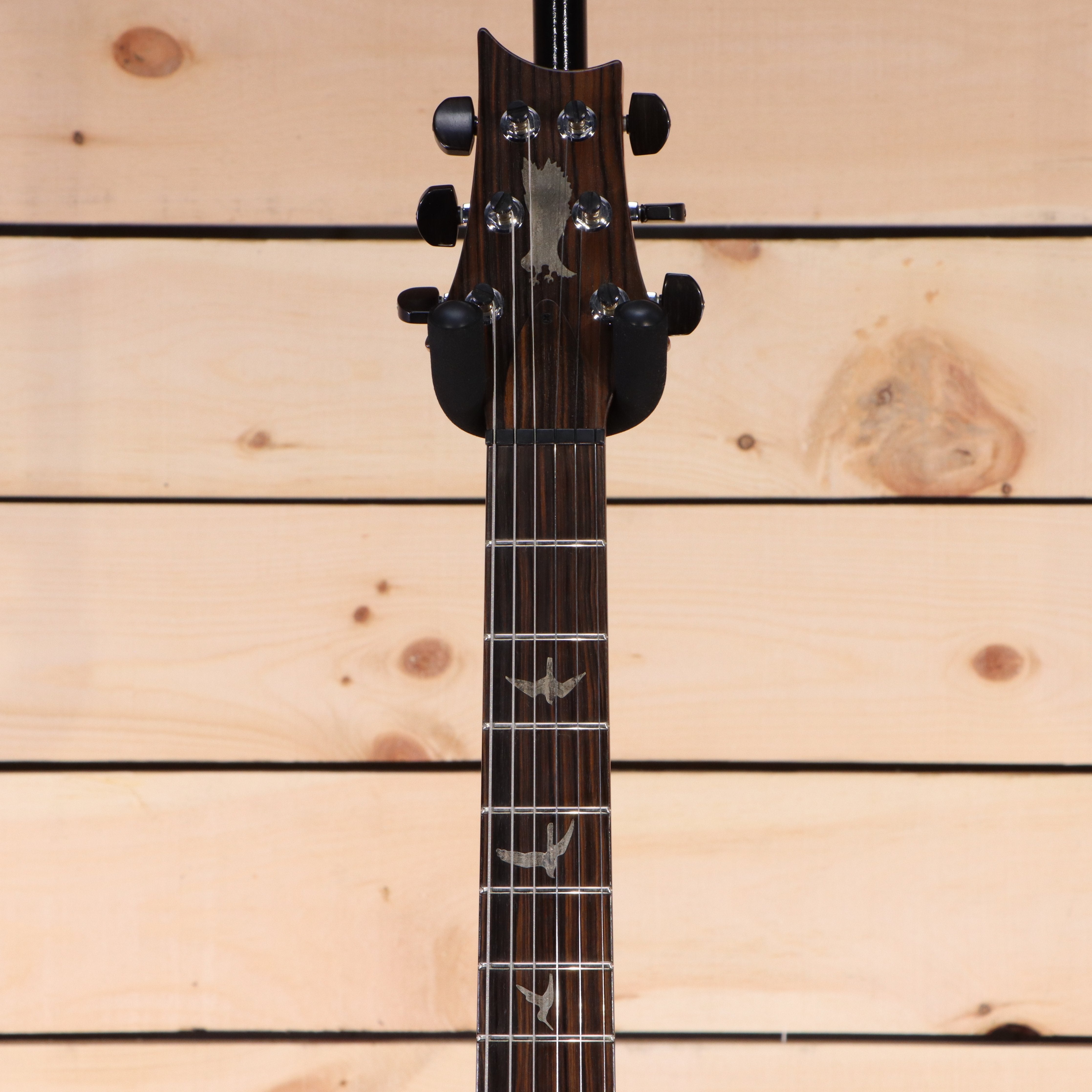PRS Singlecut electric guitar dark finish ebony fretboard with bird inlays and black tuners