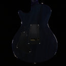 PRS Singlecut Trem electric guitar back view with control cavity covers in deep blue finish