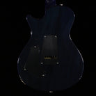 PRS Singlecut Trem electric guitar back view with control cavity covers in deep blue finish