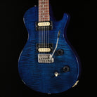 PRS Singlecut Trem electric guitar flamed maple top in translucent blue with dual humbuckers and tremolo