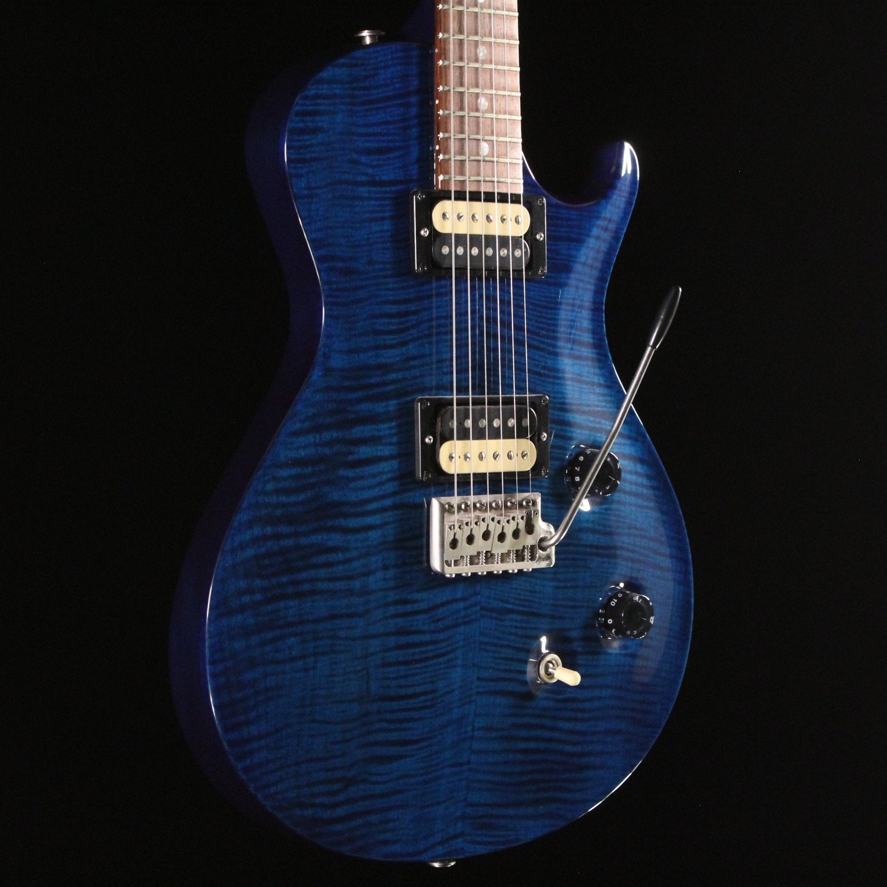 PRS Singlecut Trem electric guitar whale blue flamed maple top with dual humbuckers and tremolo bridge