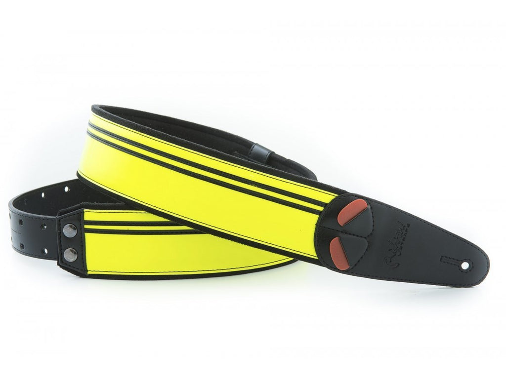 Right-On Mojo Race Neon Yellow Strap-1-Righteous Guitars