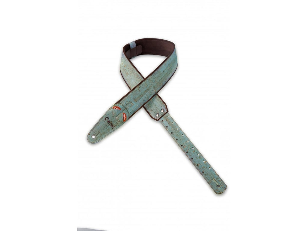 Right-On Mojo Strap Cork Teal-2-Righteous Guitars
