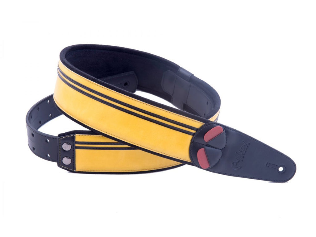 Right-On Mojo Strap Race (Yellow)-1-Righteous Guitars