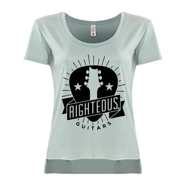 Righteous Guitars Shirt Women's Stonewash Green-1-Righteous Guitars