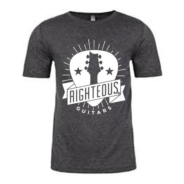 Righteous Guitars T Shirt Men's Charcoal-1-Righteous Guitars