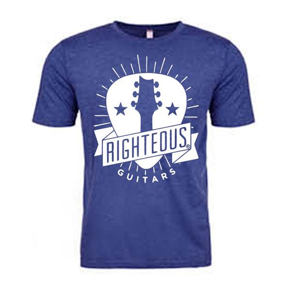 Righteous Guitars T Shirt Men's Royal Blue-1-Righteous Guitars