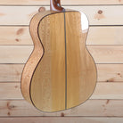 Santa Cruz OM Grand Custom natural finish acoustic guitar with figured maple back and sides center seam