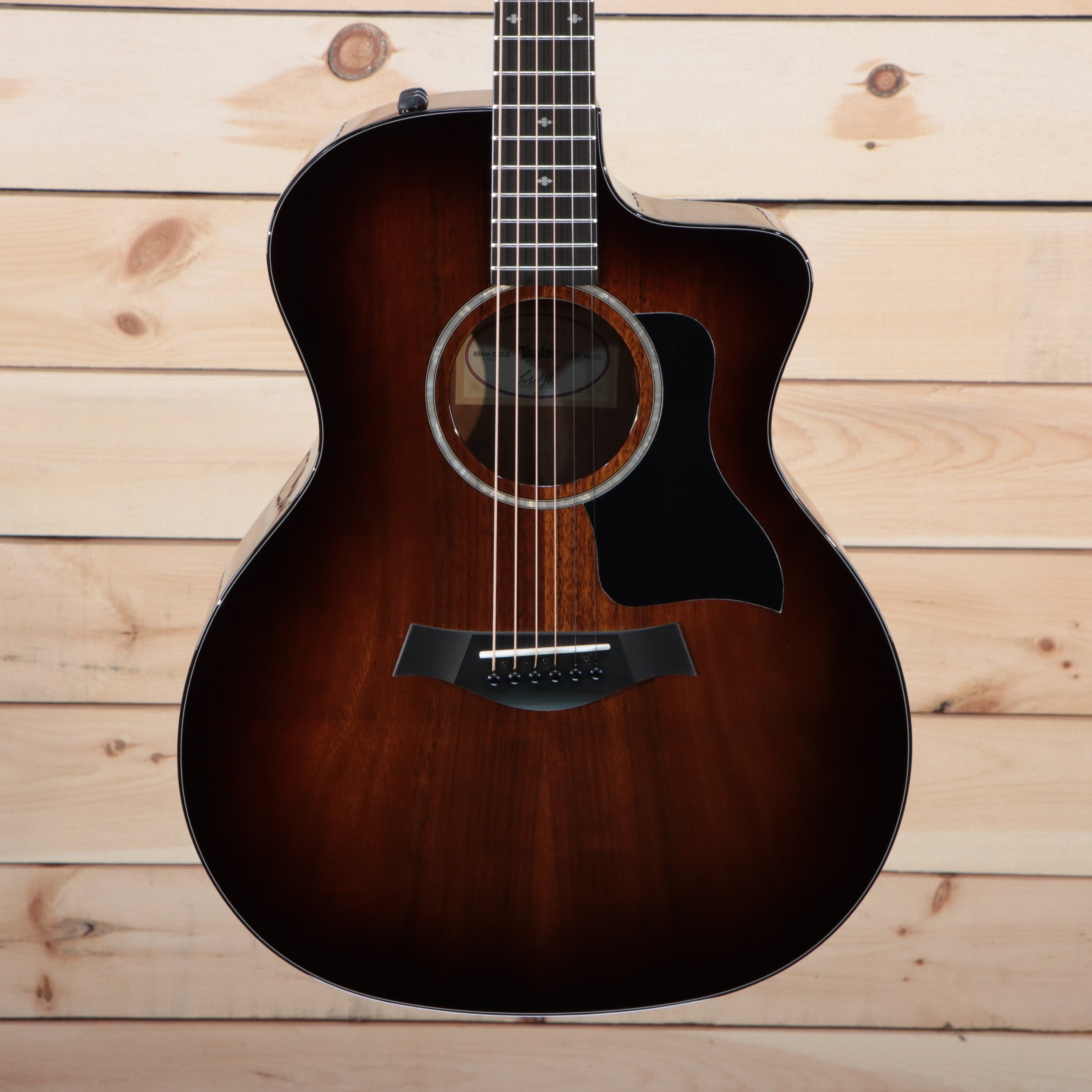Taylor 224ce-K DLX Grand Auditorium acoustic-electric guitar Shaded Edgeburst finish with cutaway and koa top