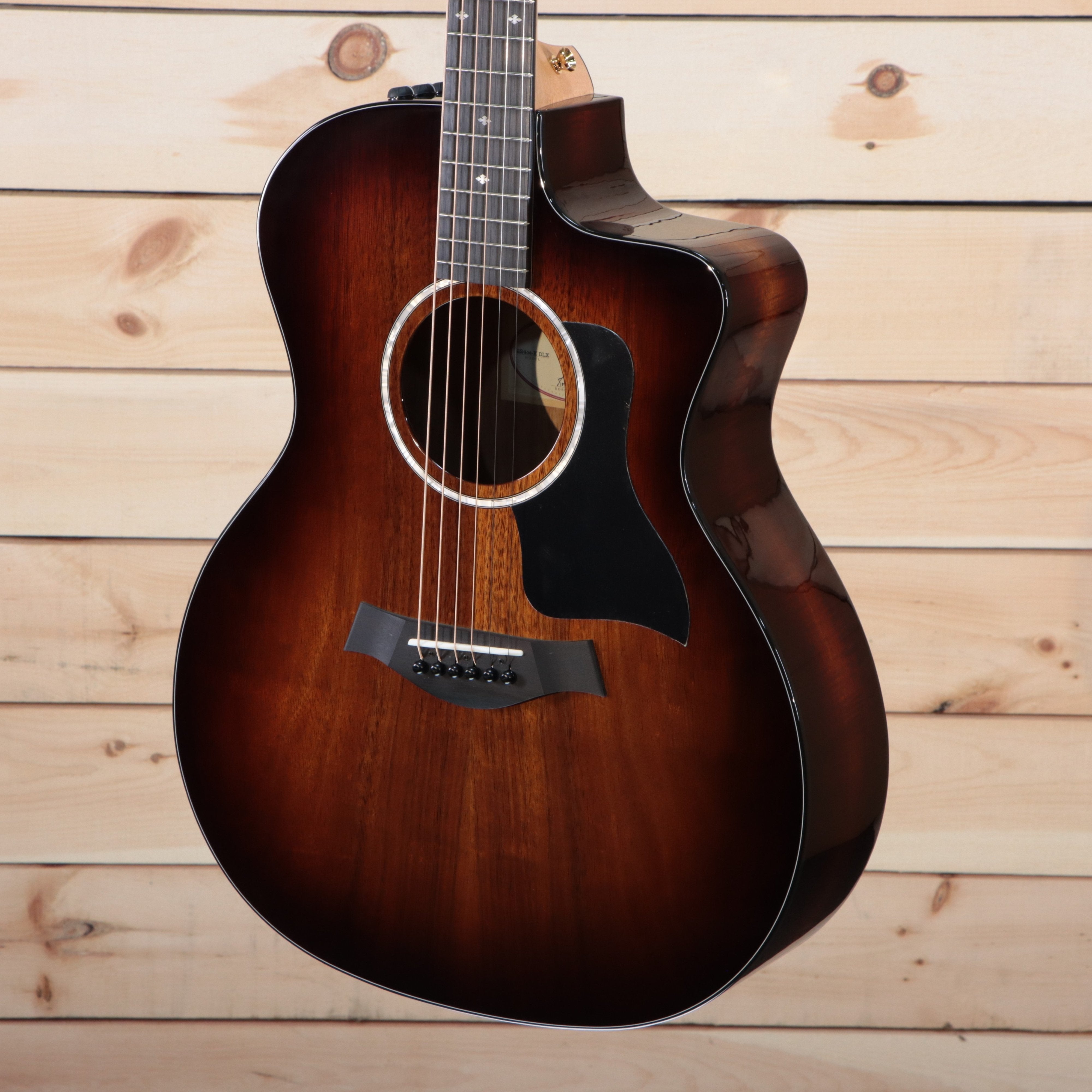 Taylor 224ce-K DLX Grand Auditorium acoustic-electric guitar Shaded Edgeburst finish with venetian cutaway