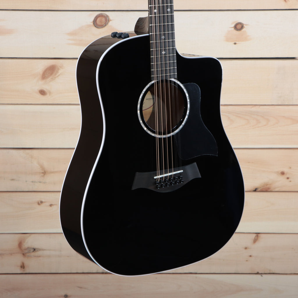 Taylor 250ce-BLK DLX - Express Shipping - (T-425) Serial: 2203082106-1-Righteous Guitars
