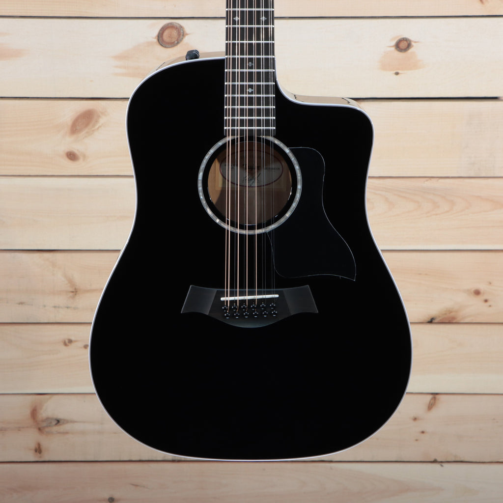 Taylor 250ce-BLK DLX - Express Shipping - (T-425) Serial: 2203082106-2-Righteous Guitars