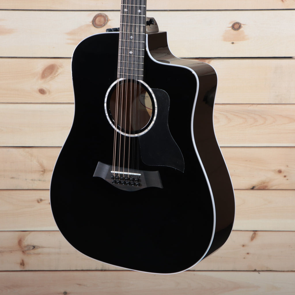 Taylor 250ce-BLK DLX - Express Shipping - (T-425) Serial: 2203082106-3-Righteous Guitars