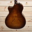 Taylor 614ce Builder's Edition acoustic-electric Grand Symphony flamed maple back sunburst finish with cutaway