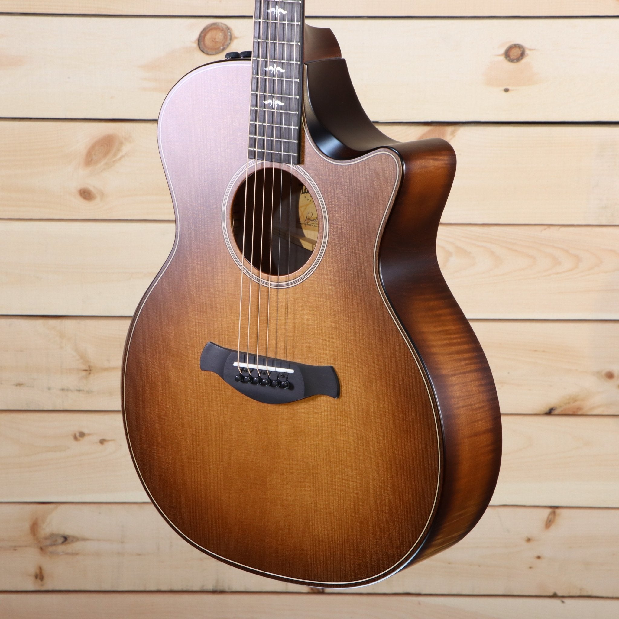 Taylor 2021 614ce Builder's Edition acoustic-electric Grand Auditorium sunburst finish with cutaway and flamed maple back