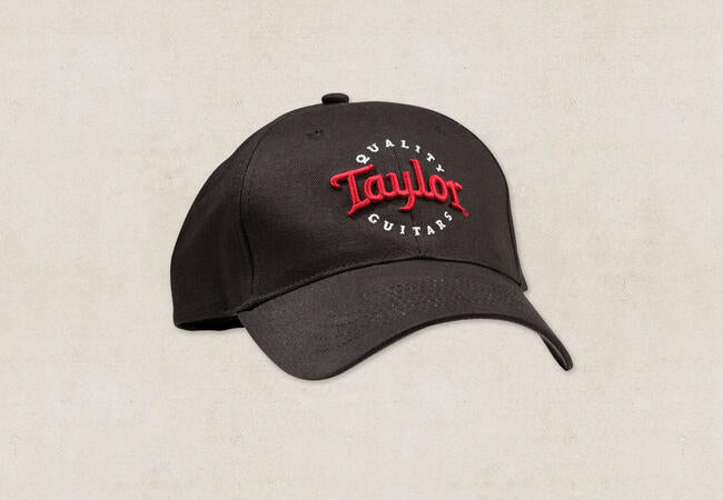 Taylor Black Cap, Red/White Emblem-1-Righteous Guitars