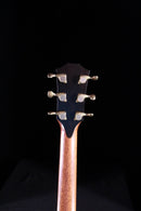 Taylor 2019 Custom GA acoustic guitar Cocobolo Cedar with gold tuning machines mahogany neck back view
