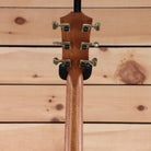 Taylor 2022 Custom GA acoustic guitar natural finish mahogany neck with gold Taylor tuners headstock rear view