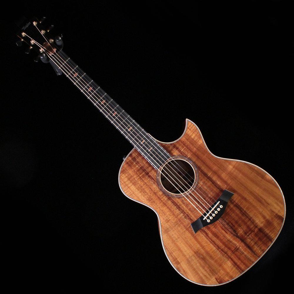 Taylor 2019 Custom GA acoustic-electric guitar Koa top back and sides with venetian cutaway and flamed figuring
