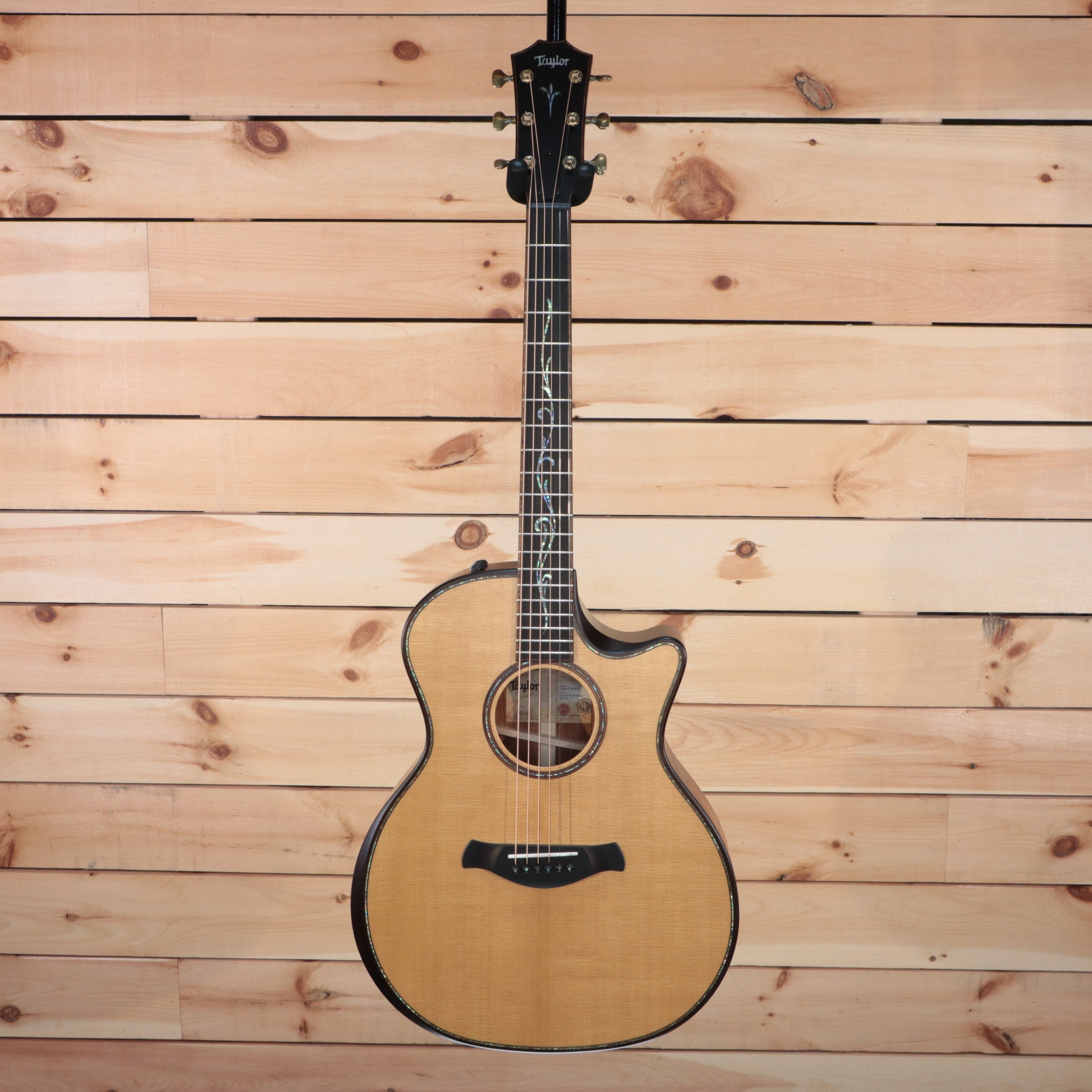 Taylor K14ce Builder's Edition acoustic-electric Grand Auditorium natural finish with abalone fretboard inlays and cutaway