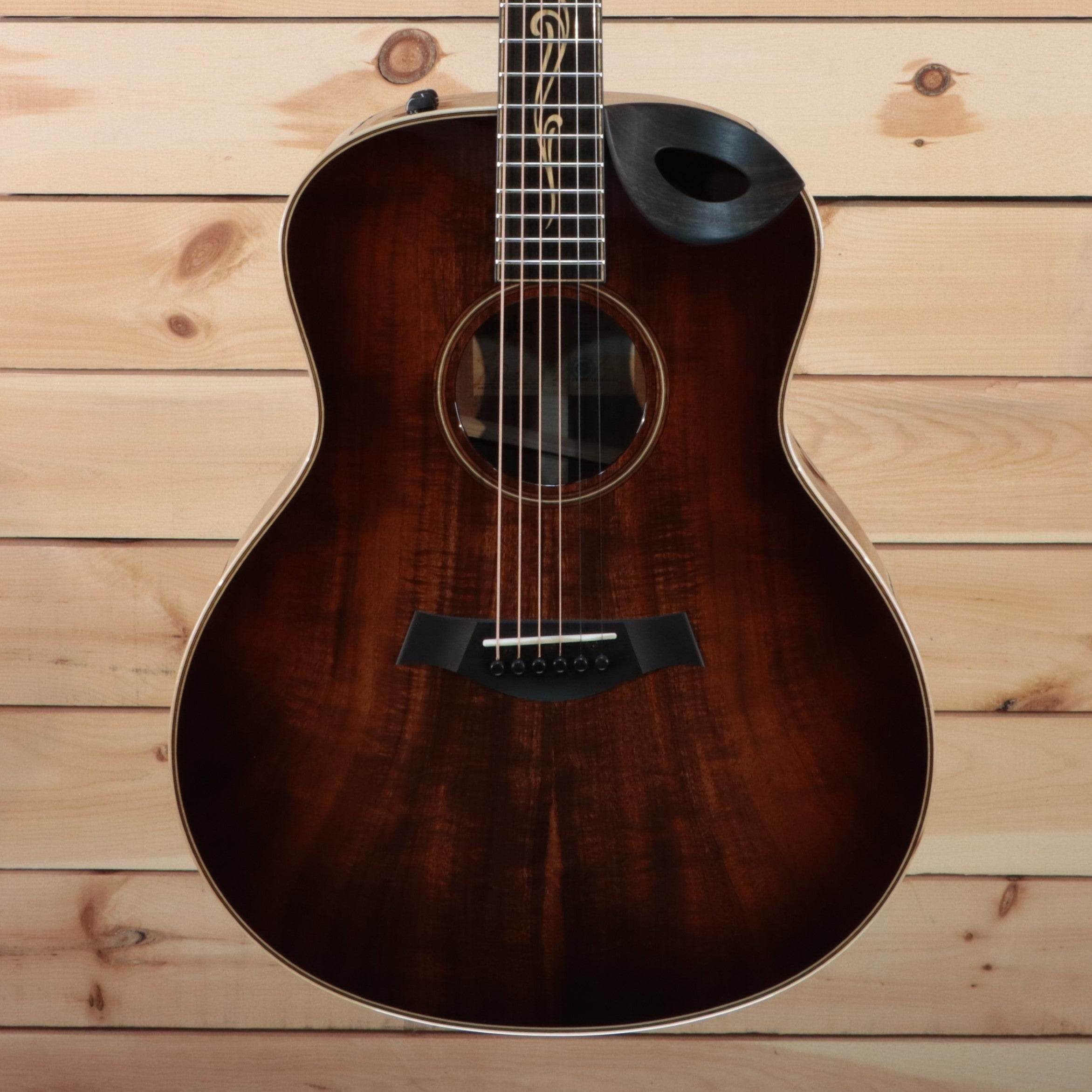 Taylor K26ce Grand Symphony acoustic-electric guitar sunburst koa top with soundhole cutaway and ebony fretboard