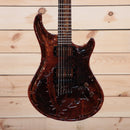 Warrior The Passion W-001 electric guitar deep red finish with dual humbuckers and exotic wood top