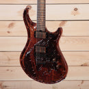 Warrior The Passion electric guitar deep red figured wood top with dual humbuckers and dark fretboard