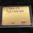 Warrior Instruments KC-50 Certificate of Authenticity gold foil document signed by J.D. Lewis