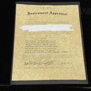 Warrior The Passion KC-50 electric guitar instrument appraisal certificate appraised at $45,000 dated 2005
