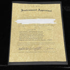 Warrior The Passion KC-50 electric guitar instrument appraisal certificate appraised at $45,000 dated 2005